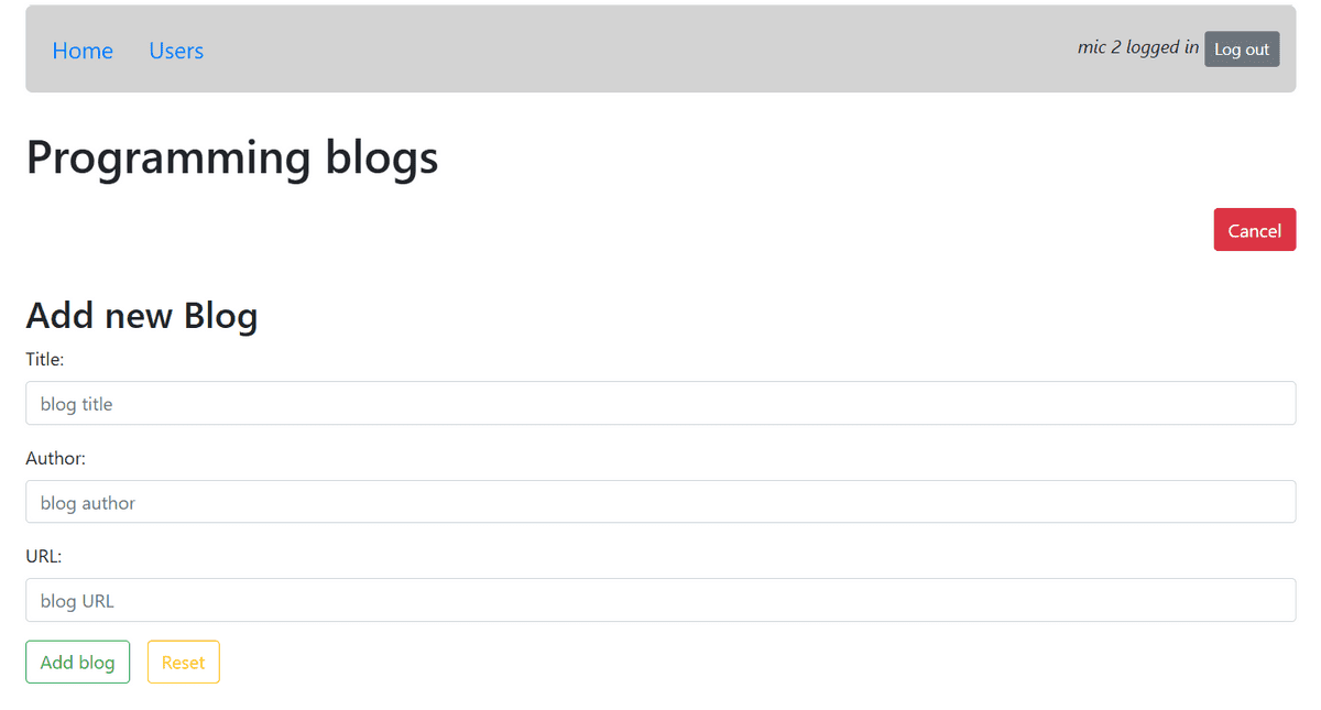 Bloglist App screenshot 4